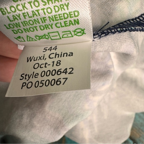 Lilly Pulitzer Raina Dress Deep Indigo Swish & Sway Tiered Sleeves XXS $168 - Picture 9 of 9